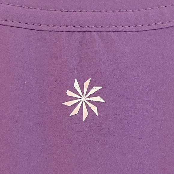 Athleta Women’s Midi Dress Size 14 Purple Spandex Stretch Voyager Day Halter - Picture 6 of 16